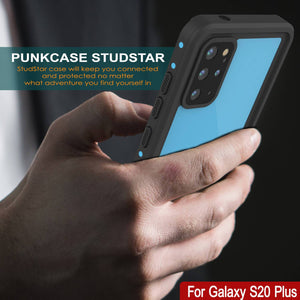 Galaxy S20+ Plus Waterproof Case PunkCase StudStar Light Blue Thin 6.6ft Underwater IP68 ShockProof (Color in image: white)