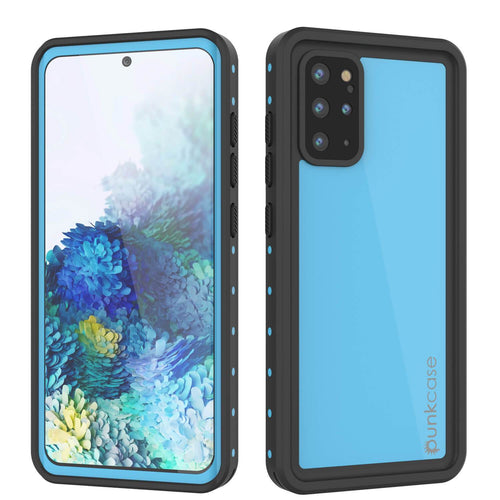 Galaxy S20+ Plus Waterproof Case PunkCase StudStar Light Blue Thin 6.6ft Underwater IP68 ShockProof (Color in image: light blue)