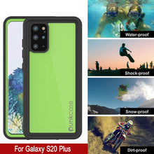 Load image into Gallery viewer, Galaxy S20+ Plus Waterproof Case PunkCase StudStar Light Green Thin 6.6ft Underwater IP68 ShockProof (Color in image: black)
