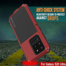 Load image into Gallery viewer, Galaxy S20 Ultra Metal Case, Heavy Duty Military Grade Rugged Armor Cover [Red] (Color in image: Black)
