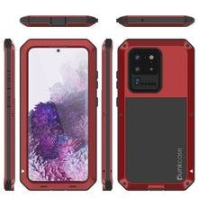 Load image into Gallery viewer, Galaxy S20 Ultra Metal Case, Heavy Duty Military Grade Rugged Armor Cover [Red] 
