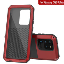 Load image into Gallery viewer, Galaxy S20 Ultra Metal Case, Heavy Duty Military Grade Rugged Armor Cover [Red] 
