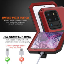 Load image into Gallery viewer, Galaxy S20 Ultra Metal Case, Heavy Duty Military Grade Rugged Armor Cover [Red] (Color in image: Silver)
