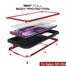 Load image into Gallery viewer, Galaxy S20 Ultra Metal Case, Heavy Duty Military Grade Rugged Armor Cover [Red] (Color in image: Neon)
