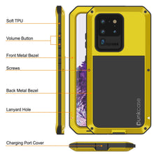 Load image into Gallery viewer, Galaxy S20 Ultra Metal Case, Heavy Duty Military Grade Rugged Armor Cover [Neon] (Color in image: Gold)
