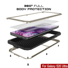 Load image into Gallery viewer, Galaxy S20 Ultra Metal Case, Heavy Duty Military Grade Rugged Armor Cover [Gold] (Color in image: Neon)
