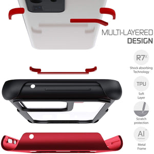 Galaxy S20 Ultra Military Grade Aluminum Case | Atomic Slim Series [Red] 