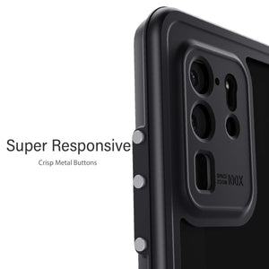 Galaxy S20 Ultra Rugged Waterproof Case | Nautical Series [Black] (Color in image: Clear)