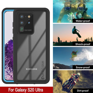 Galaxy S20 Ultra Water/Shock/Snow/dirt proof [Extreme Series] Slim Case [Light Blue] (Color in image: Teal)