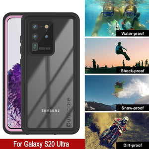 Galaxy S20 Ultra Water/Shock/Snowproof [Extreme Series] Slim Screen Protector Case [Pink] (Color in image: Red)