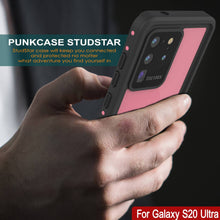 Cargar imagen en el visor de la galería, Galaxy S20 Ultra Waterproof Case PunkCase StudStar Pink Thin 6.6ft Underwater IP68 Shock/Snow Proof (Color in image: white)

