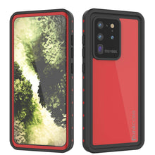 Cargar imagen en el visor de la galería, Galaxy S20 Ultra Waterproof Case PunkCase StudStar Red Thin 6.6ft Underwater IP68 Shock/Snow Proof (Color in image: red)
