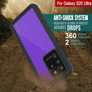 Galaxy S20 Ultra Waterproof Case PunkCase StudStar Purple Thin 6.6ft Underwater IP68 Shock/Snow Proof (Color in image: pink)