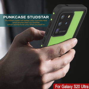 Galaxy S20 Ultra Waterproof Case PunkCase StudStar Light Green Thin 6.6ft Underwater IP68 ShockProof (Color in image: white)
