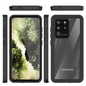 Galaxy S20 Ultra Waterproof Case PunkCase StudStar Clear Thin 6.6ft Underwater IP68 Shock/Snow Proof (Color in image: red)