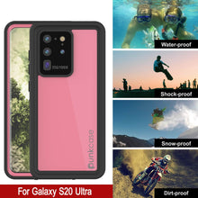 Cargar imagen en el visor de la galería, Galaxy S20 Ultra Waterproof Case PunkCase StudStar Pink Thin 6.6ft Underwater IP68 Shock/Snow Proof (Color in image: light green)
