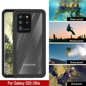 Galaxy S20 Ultra Waterproof Case PunkCase StudStar Clear Thin 6.6ft Underwater IP68 Shock/Snow Proof (Color in image: light blue)