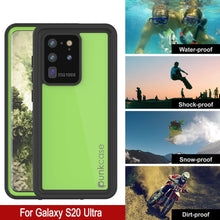 Cargar imagen en el visor de la galería, Galaxy S20 Ultra Waterproof Case PunkCase StudStar Light Green Thin 6.6ft Underwater IP68 ShockProof (Color in image: black)
