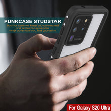 Cargar imagen en el visor de la galería, Galaxy S20 Ultra Waterproof Case, Punkcase StudStar White Thin 6.6ft Underwater IP68 Shock/Snow Proof (Color in image: black)
