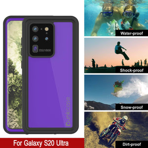 Galaxy S20 Ultra Waterproof Case PunkCase StudStar Purple Thin 6.6ft Underwater IP68 Shock/Snow Proof (Color in image: light green)