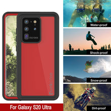 Cargar imagen en el visor de la galería, Galaxy S20 Ultra Waterproof Case PunkCase StudStar Red Thin 6.6ft Underwater IP68 Shock/Snow Proof (Color in image: light green)
