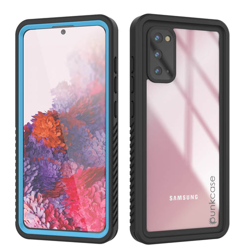 Galaxy S20 Water/Shock/Snow/dirt proof [Extreme Series] Slim Case [Light Blue] (Color in image: Light blue)