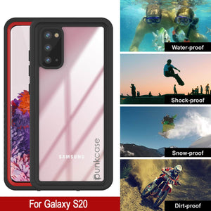 Galaxy S20 Water/Shock/Snowproof [Extreme Series] Slim Screen Protector Case [Red] (Color in image: Pink)