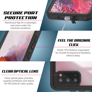 Galaxy S20 Water/Shock/Snowproof [Extreme Series]  Screen Protector Case [Teal] (Color in image: Black)
