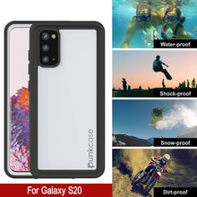 Cargar imagen en el visor de la galería, Galaxy S20 Waterproof Case, Punkcase StudStar White Thin 6.6ft Underwater IP68 Shock/Snow Proof (Color in image: light green)
