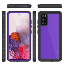 Cargar imagen en el visor de la galería, Galaxy S20 Waterproof Case PunkCase StudStar Purple Thin 6.6ft Underwater IP68 Shock/Snow Proof (Color in image: black)
