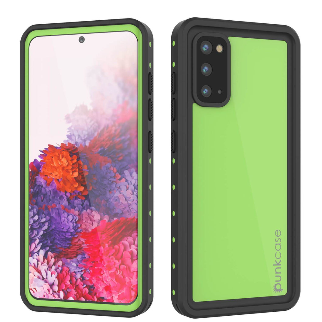 Galaxy S20 Waterproof Case PunkCase StudStar Light Green Thin 6.6ft Underwater IP68 ShockProof (Color in image: light green)