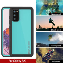 Cargar imagen en el visor de la galería, Galaxy S20 Waterproof Case PunkCase StudStar Teal Thin 6.6ft Underwater IP68 Shock/Snow Proof (Color in image: light green)
