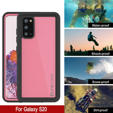 Cargar imagen en el visor de la galería, Galaxy S20 Waterproof Case PunkCase StudStar Pink Thin 6.6ft Underwater IP68 Shock/Snow Proof (Color in image: light green)

