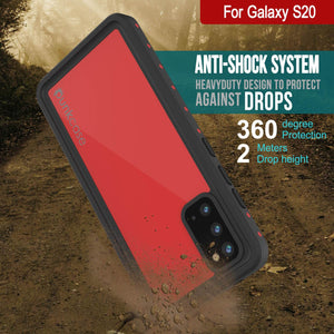 Galaxy S20 Waterproof Case PunkCase StudStar Red Thin 6.6ft Underwater IP68 Shock/Snow Proof (Color in image: pink)