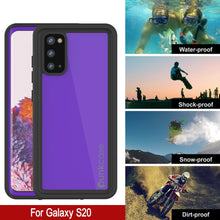 Cargar imagen en el visor de la galería, Galaxy S20 Waterproof Case PunkCase StudStar Purple Thin 6.6ft Underwater IP68 Shock/Snow Proof (Color in image: light green)
