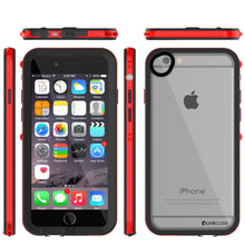 Cargar imagen en el visor de la galería, Apple iPhone 8 Waterproof Case, PUNKcase CRYSTAL 2.0 Red W/ Attached Screen Protector  | Warranty (Color in image: Black)
