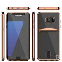 Load image into Gallery viewer, Galaxy S7 EDGE Case, PUNKCASE® LUCID Rose Gold Series | Card Slot | SHIELD Screen Protector (Color in image: Balck)
