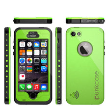 Cargar imagen en el visor de la galería, iPhone 5S/5 Waterproof Case, PunkCase StudStar Light Green Case Water/ShockProof | Lifetime Warranty (Color in image: black)
