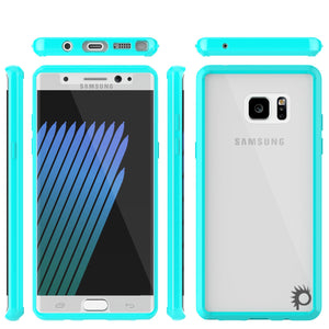 Note 7 Case Punkcase® LUCID 2.0 Teal Series w/ PUNK SHIELD Screen Protector | Ultra Fit (Color in image: clear)