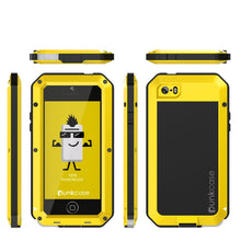 Cargar imagen en el visor de la galería, iPhone SE/5/5s Case, Punkcase® METALLIC Series NEON w/ TEMPERED GLASS | Aluminum Frame (Color in image: Gold)
