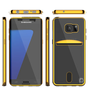 Galaxy S7 EDGE Case, PUNKCASE® LUCID Gold Series | Card Slot | SHIELD Screen Protector | Ultra fit (Color in image: Rose Gold)