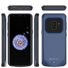 Load image into Gallery viewer, Galaxy S9 Battery Case, PunkJuice 5000mAH Fast Charging Power Bank W/ Screen Protector | Integrated USB Port | IntelSwitch | Slim, Secure and Reliable | Suitable for Samsung Galaxy S9 [Navy] (Color in image: Black)
