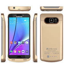Cargar imagen en el visor de la galería, Galaxy Note 5 Battery Case, Punkcase 5000mAH Charger Case W/ Screen Protector | IntelSwitch [Gold] (Color in image: Black)
