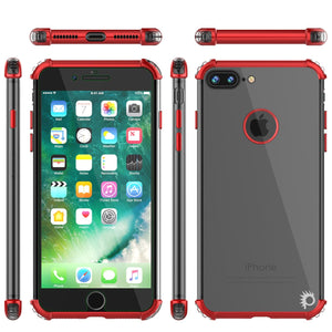 iPhone 7 PLUS Case, Punkcase [BLAZE SERIES] Protective Cover W/ PunkShield Screen Protector [Shockproof] [Slim Fit] for Apple iPhone 7 PLUS [Red] (Color in image: Black)