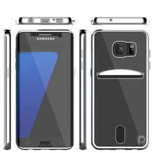 Load image into Gallery viewer, Galaxy S7 EDGE Case, PUNKCASE® LUCID Silver Series | Card Slot | SHIELD Screen Protector | Ultra fit (Color in image: Balck)
