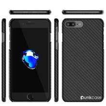 Load image into Gallery viewer, iPhone 8+ Plus Case - Punkcase CarbonShield Jet Black 
