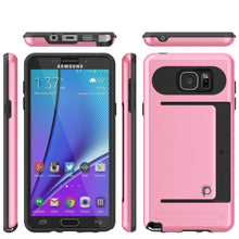 Cargar imagen en el visor de la galería, Galaxy Note 5 Case PunkCase CLUTCH Pink Series Slim Armor Soft Cover Case w/ Tempered Glass (Color in image: Gold)
