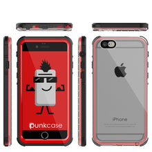 Cargar imagen en el visor de la galería, iPhone 6+/6S+ Plus Waterproof Case, PUNKcase CRYSTAL Red W/ Attached Screen Protector | Warranty (Color in image: red)

