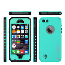Cargar imagen en el visor de la galería, iPhone 5S/5 Waterproof Case, PunkCase StudStar Teal Case Water/Shock/Dirt Proof | Lifetime Warranty (Color in image: black)
