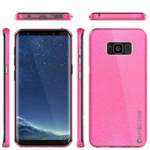 Galaxy S8 Case, Punkcase Galactic 2.0 Series Ultra Slim Protective Armor TPU Cover w/ PunkShield Screen Protector | Lifetime Exchange Warranty | Designed for Samsung Galaxy S8 [Pink] (Color in image: black)